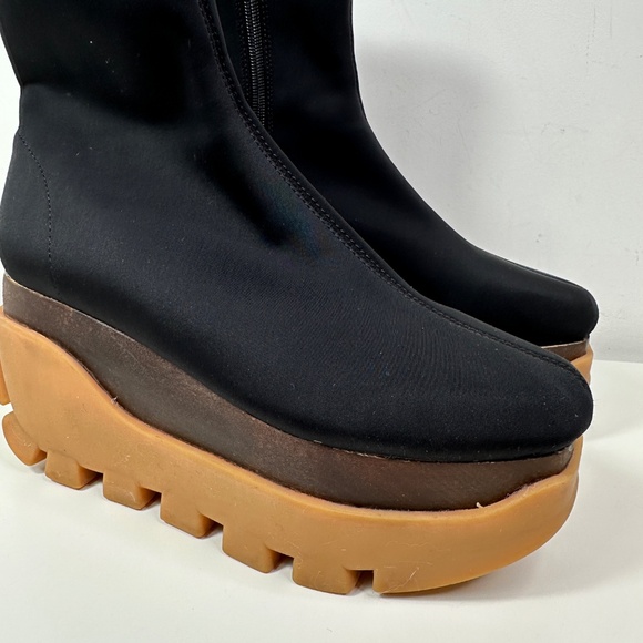Jeffrey Campbell Hybrida Platform Boots Chunky Punk GothicNylon Size 7M - Picture 4 of 12